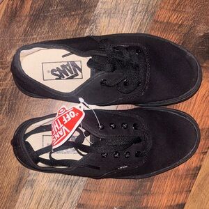 Vans Black Lace-Up Shoes